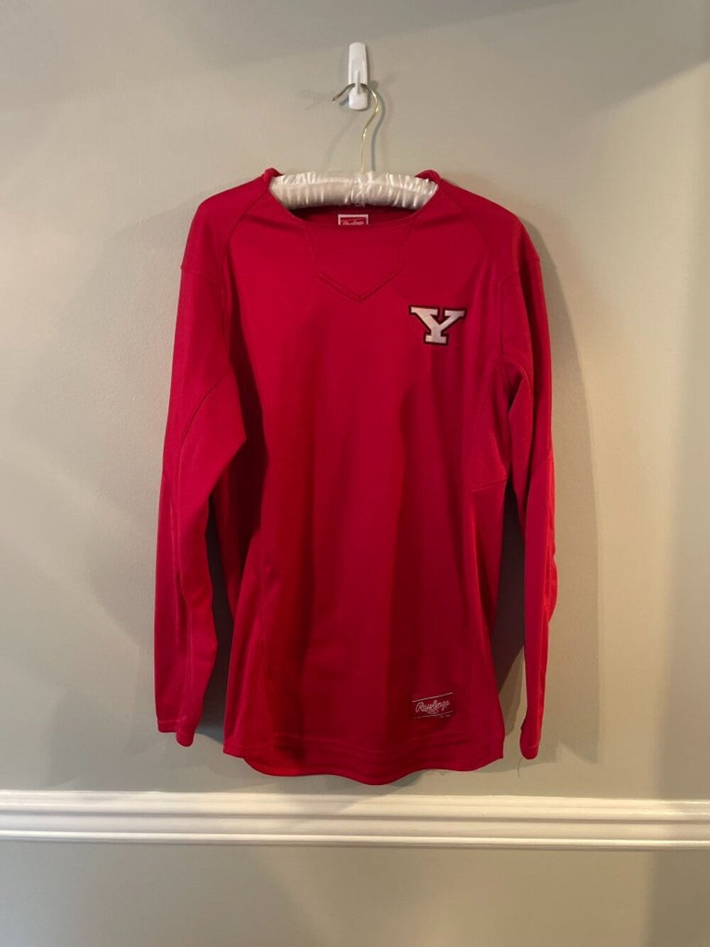 Rawlings Youngstown State Long Sleeve Baseball Shirt/Jersey Adult Small